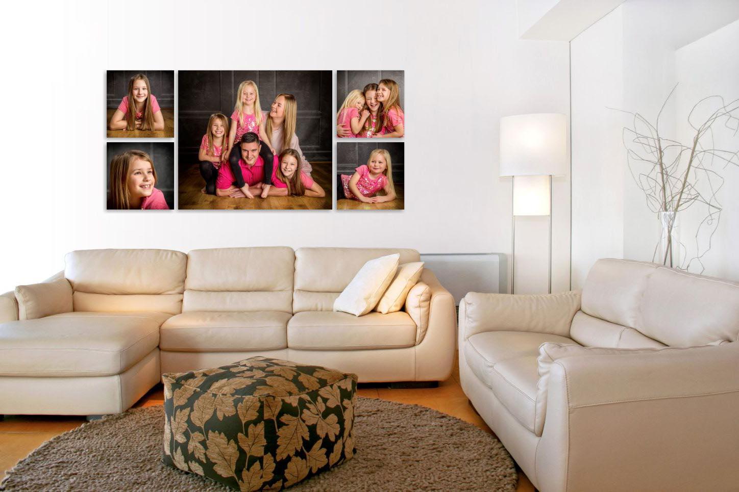 living room family portrait