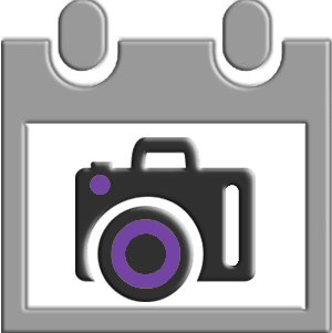 Purple Diary Camera Icon